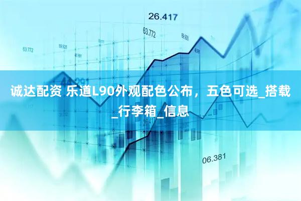 诚达配资 乐道L90外观配色公布，五色可选_搭载_行李箱_信息