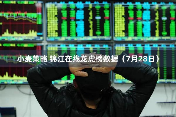 小麦策略 锦江在线龙虎榜数据（7月28日）
